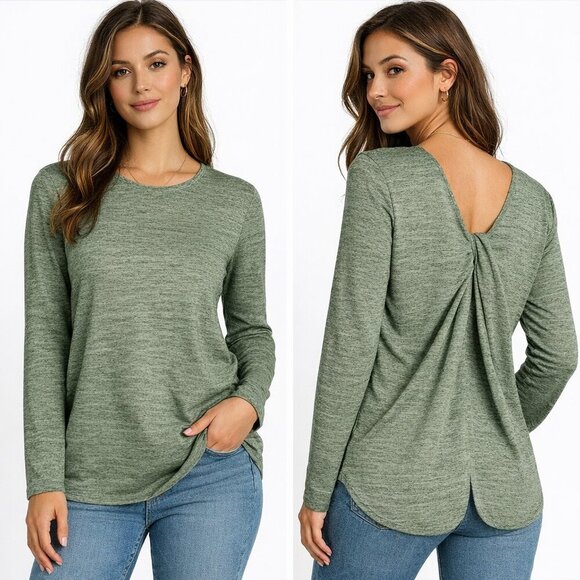 J. Jill Tops - J. Jill Pure Jill  Twist Back Long Sleeve Top | Size Large (Tall)